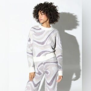 Twenty Montreal Spectrum Swirl Mohair Crewneck L/S Sweater Size S